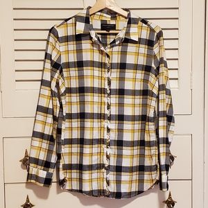 Banana Republic Women's Flannel Plaid Shirt - Sz M
